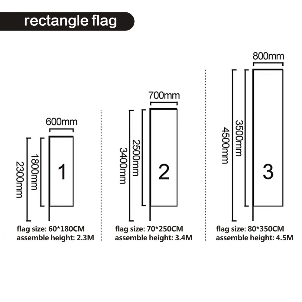 Rectangle Beach Flag